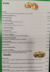 Menu Bella Napoli - Les entrées et salades