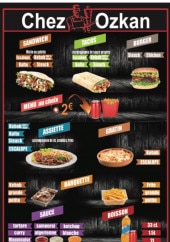 Menu Chez Ozkan - Sandwiches, tacos, burgers,..