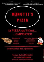 Menu Menotti's pizza - carte et menu Menotti's pizza Oyonnax