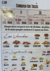 Menu O'2M - Tacos personnalisé