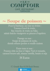 Menu Le Comptoir - Un exemple de menu