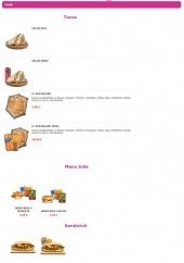 Menu Burger nine - Les tacos, menu enfant et sandwichs
