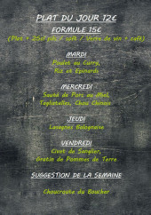 Menu Le Lingot d'Orge - Exemple de menu du jour