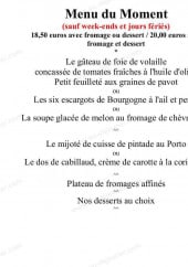 Menu Hôtel-Restaurant du Commerce - Le menu du moment