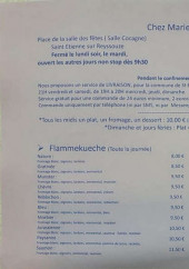Menu Chez Marie et Jean-Louis - Les flammekueches et pizzas