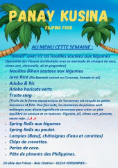 Menu Panay Kusina - Un exemple de menu de la semaine