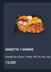 Menu Kebab World - Les assiettes