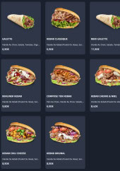 Menu Kebab World - Les sandwichs