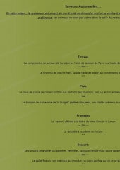 Menu Auberge de Contrevoz - Le menu saveurs automnales