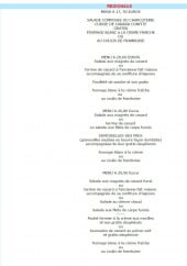 Menu Auberge du Mollard - Le menu régionaux