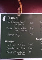 Menu Les 3 chapeaux - L'ardoise