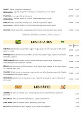 Menu La Casa della Pizza - Les salades et pates