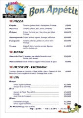 Menu Détends-toi - pizzas, menus, desserts....