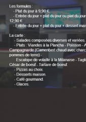 Menu Spirit Bar Pub - Les formules, salades ...