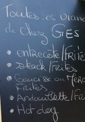 Menu Le snack du lac - exemple de menu
