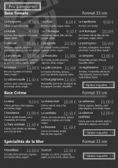 Menu Pizza Léonard - les pizzas