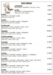 Menu Au Moulin du Pont