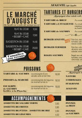 Menu Auguste Café Comptoir - Les burgers, poissons, ...