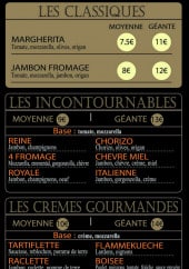 Menu Pizzaiolo - Les pizzas