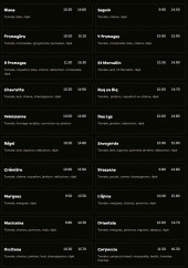 Menu Pizza des Lys - Les pizzas page 2