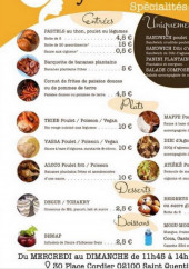 Menu Gourmets du Sahel - Les entrées, plats et desserts, ...