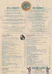 Menu Le Golden Pub - Les boissons et eaux minérales