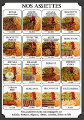 Menu Restaurant Anatolie - Les asiettes