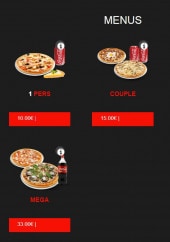 Menu Pizza delattre - Les menus