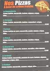 Menu L'aventure - Les pizzas base crème fraiche
