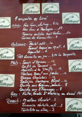 Menu Au Bistroquet - Carte a emporter ou a livrer