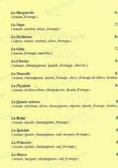 Menu La Landolina - Les pizzas: marguerite, la napo...
