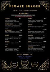 Menu Pégaze Burger - Les burgers