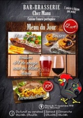 Menu Chez Manu - Le menu du jour