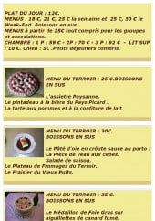 Menu La Ferme Auberge du Vieux Puits - Le plat du jour et les menus