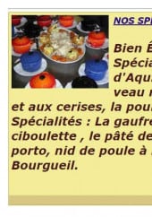 Menu La Ferme Auberge du Vieux Puits - Les spécialités