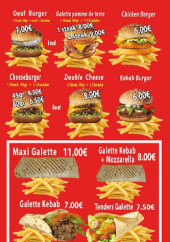 Menu Grill Anatolie - Les burgers, kebabs et salades