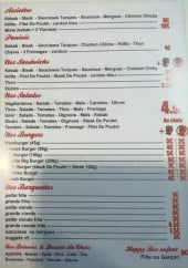 Menu Izmir - Les assiettes, paninis, sandwiches,...