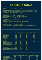 Menu La frite a gogo - les frites,burgers,...
