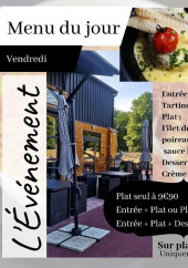 Menu L'Evenement - Un exemple de menu du jour