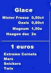 Menu Chez Nabil - Les glaces