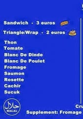 Menu Chez Nabil - Les sandwiches, les paninis et les toats 