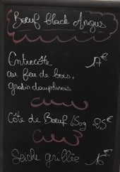 Menu Le patio - Les plats