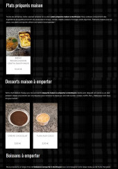 Menu Madras Pizza - Les plats, desserts et boissons
