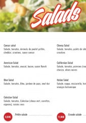 Menu Rock N'Diner - Les salades