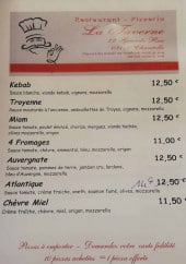 Menu La taverne - Les pizzas