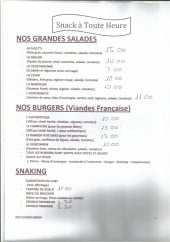 Menu Le sully's - Les grandes salades, burgers et sancking