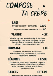 Menu O’La Crepe - Crêpe personnalisé