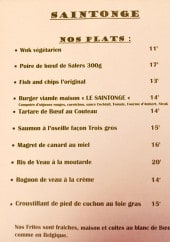 Menu Saintonge - Plats