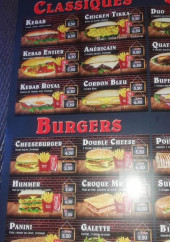 Menu Pronto - les classiques et menus burgers