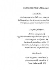 Menu L'Henri IV - La carte